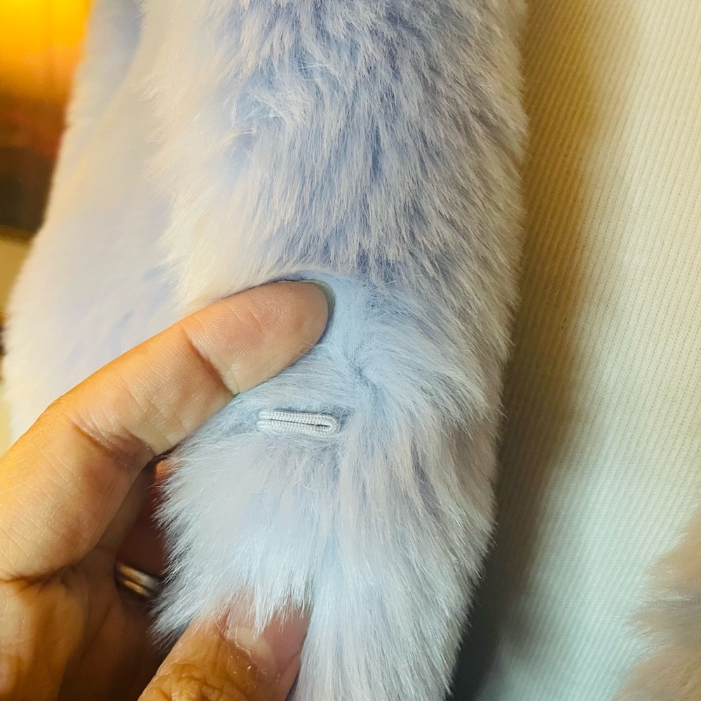 Vince Camuto Ombre Faux Fur Jacket in purple and blue - Picture 3 of 6